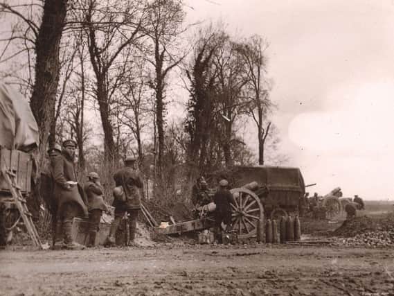 Throughout the German attacks in March and April 1918, many British units continued to resist as far as was possible.