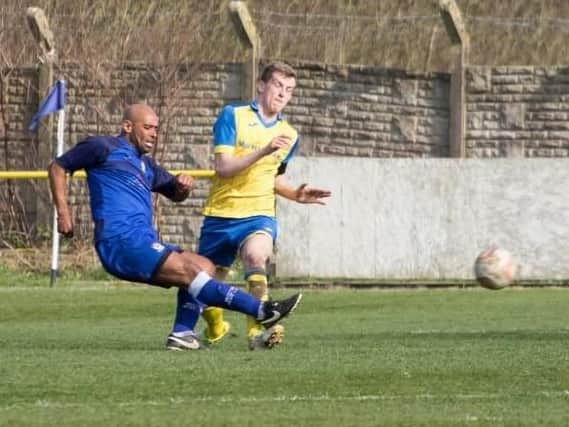 Trevor Sinclair on his Squires Gate debut
Picture: ASHTON ATHLETIC