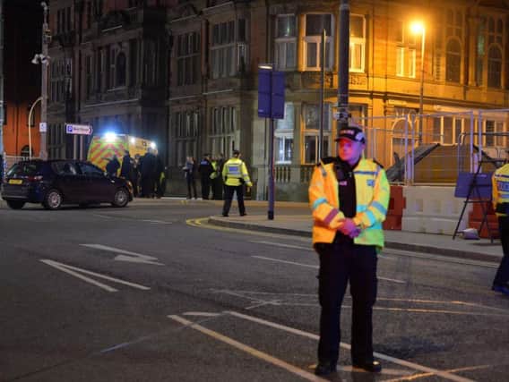 A man has been charged after Skoda estate was allegedly driven towards pedestrians in Blackpool on Saturday