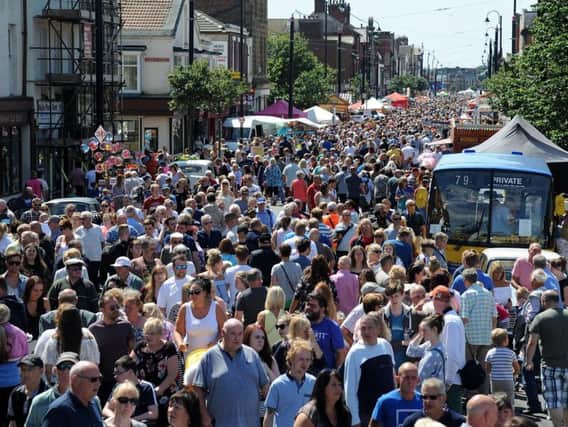 Tram Sunday in Fleetwood....A packed Lord Street
