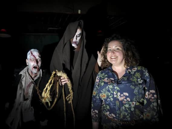 Actors from Pasaje Del Terror help celebrate its 20th anniversary - and scare our Anna witless!