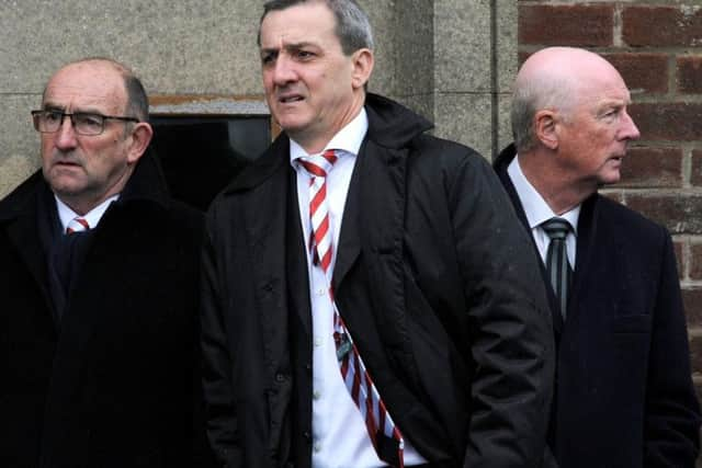 Head of player pathways and Fleetwood chairman Andy Pilley at Ted Lowery's funeral