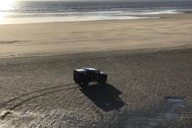 RNLI teams helped rescue the woman from the beach
