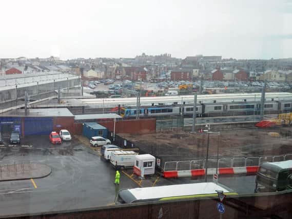 The work ongoing at Blackpool North train station