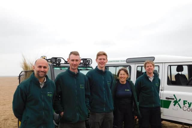 The rangers are Philip Edmondson, Fraser Monteath and Andy Mills, conservation operative Hilary Salkeld and coastal patrol officer Chris Leigh
