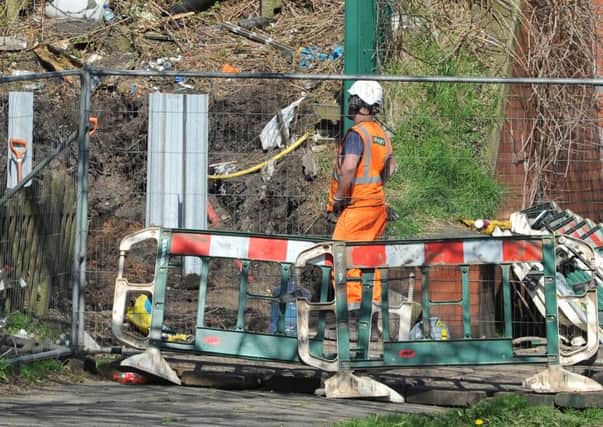 Ongoing works close to the Devonshire Road bridge