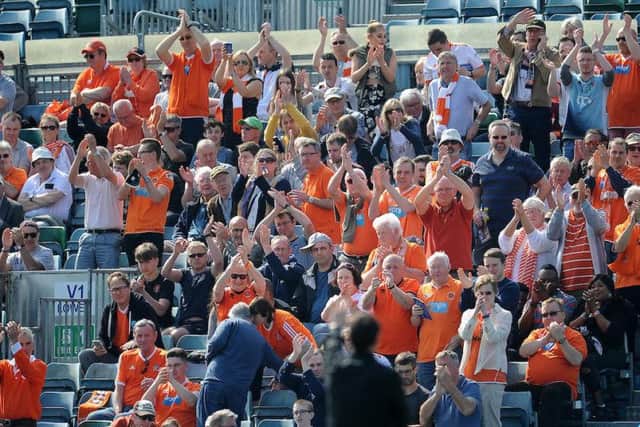 Gary Bowyer salutes the 364 Blackpool fans ahead of kick-off