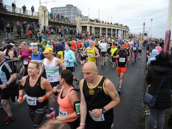 The Blackpool Marathon and Half Marathon took place on Sunday. The impressive field heads out.
