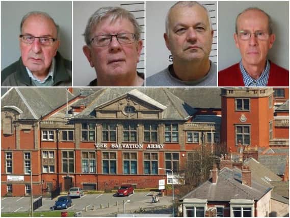 William Russell Tomkinson, 70, and father and son Trevor Worthington, 88, and Philip Worthington, 64, as well as Derek Smith, 68, were all found guilty