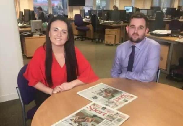 Fleetwood Town reporter Rosie Swarbrick and Blackpool FC writer Matt Scrafton