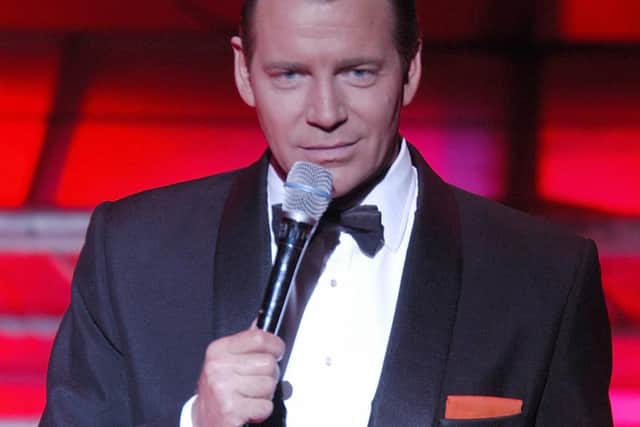 Stephen Triffitt on stage in The Rat Pack Live