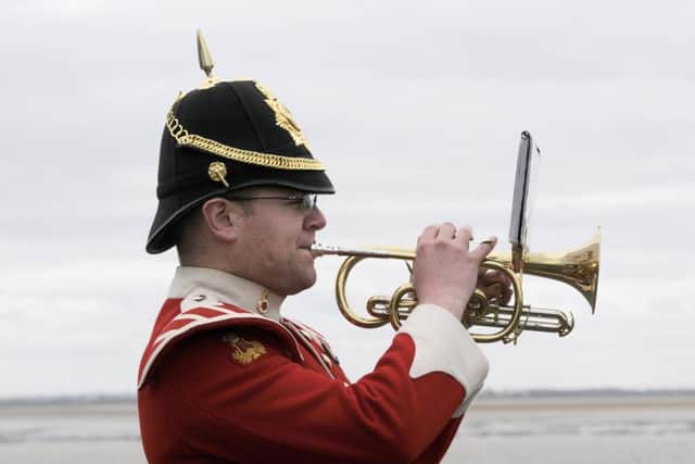 Musician Adam Jones at the flag raising ceremony to launch the St George's Festival in Lytham