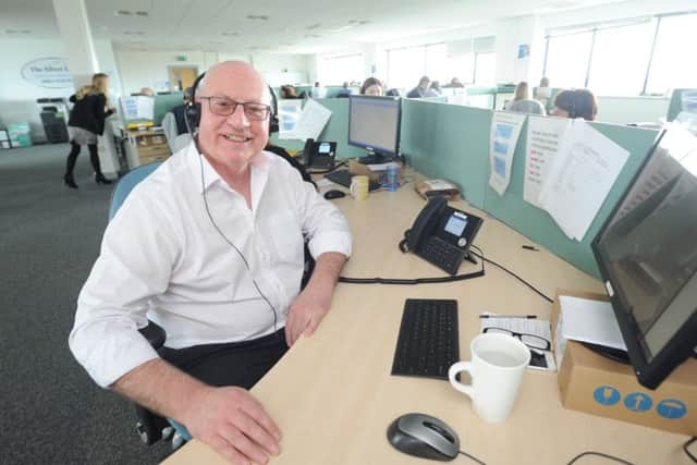 Staff at The Silver Line, a national helpline for older people.  Pictured is Paul Booth.