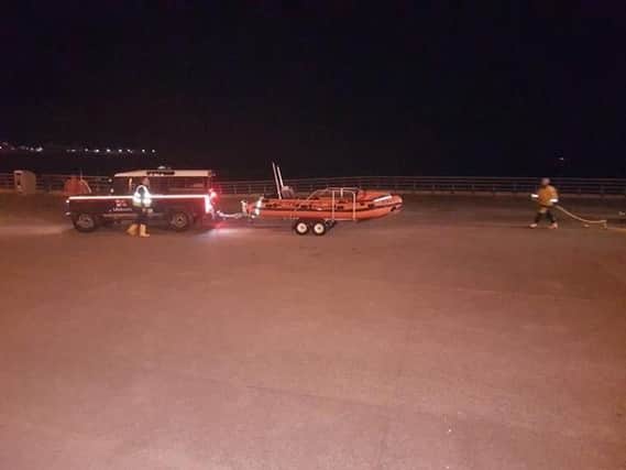 Blackpool RNLI and a coastguard rescue team were called out to the incident