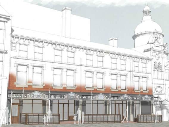 A computer generated image of a new bar and bistro proposed for the ground floor of the Grand Theatre