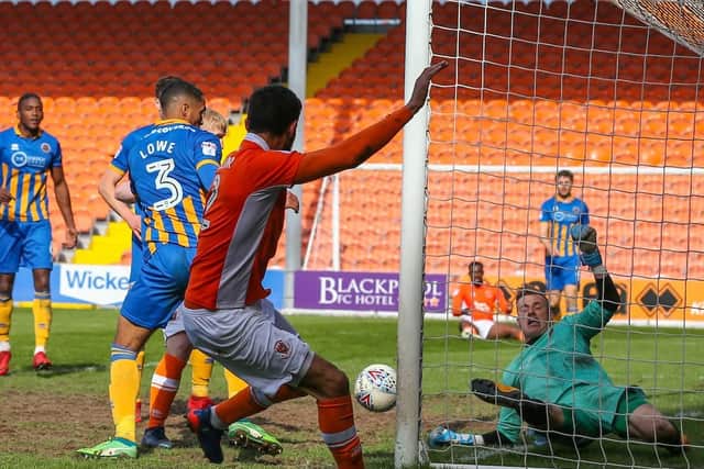 Kelvin Mellor went close to winning it in the final minute for Blackpool