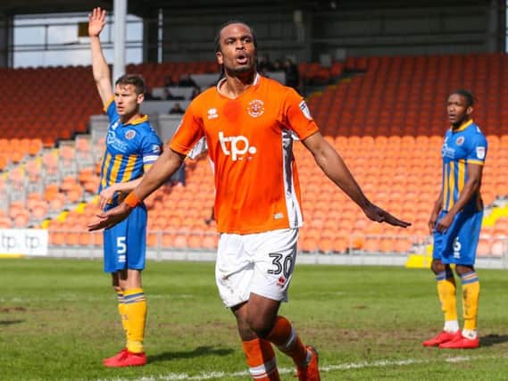 Nathan Delfouneso netted Blackpool's equaliser
Picture: CAMERA SPORT