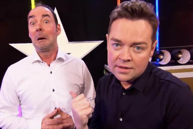 Tony Brown with Stephen Mulhern on Britain's Got More Talent