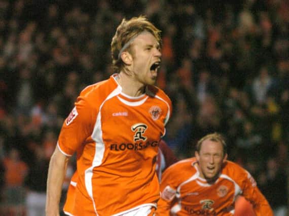 Gorks scoring for Blackpool back in 2007