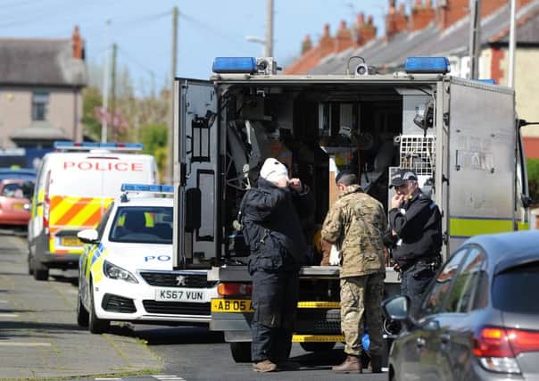 Bomb disposal and police at a property in Endsleigh Gardens in South Shore