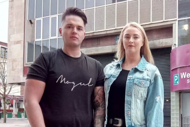 Liam McGhee and Lucy Spencer, who persuaded a man not to jump from Blackpool's West Street car park