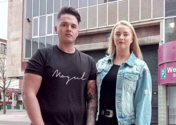 Liam McGhee and Lucy Spencer, who persuaded a man not to jump from Blackpool's West Street car park