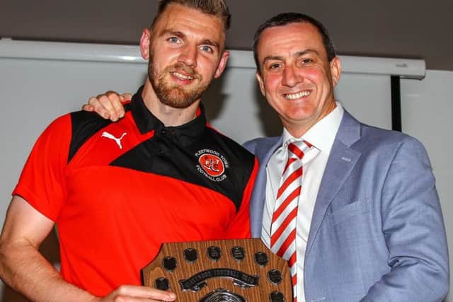 Player of the season Ash Eastham with Andy Pilley