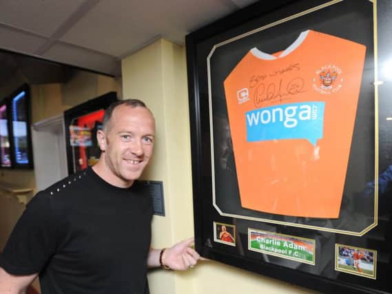Former Blackpool FC player Charlie Adam was at the opening of the new Champs bar