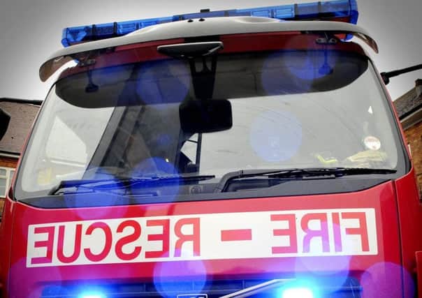 Firefighters had to cut through a car to rescue a person trapped inside after a crash in Blackpool.