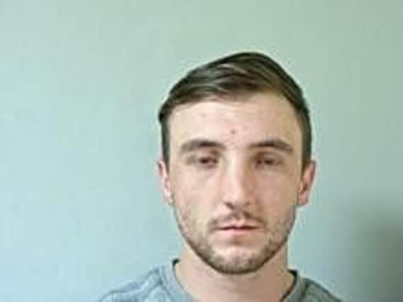 Lee Grogan, 28, speaks with a Merseyside accent. Police believe he is still in the central Blackpool area.