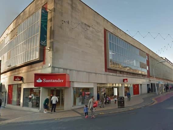 Police clung to the woman to stop her from falling