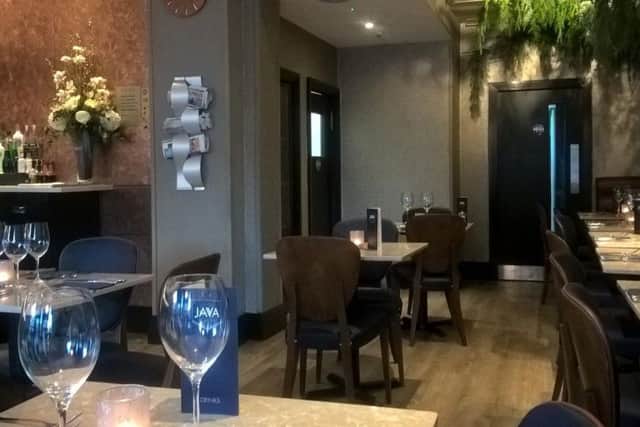 Inside Lytham restaurant Java