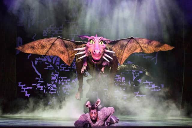 Marcus Ayton as Donkey in Shrek The Musical