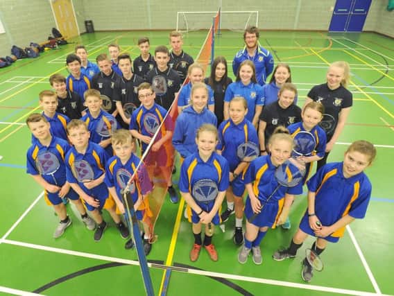 The successful badminton players of Hodgson Academy