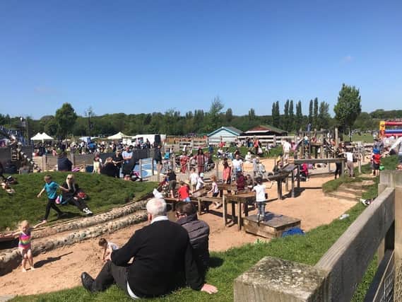Wood carving was among the craft displays on show