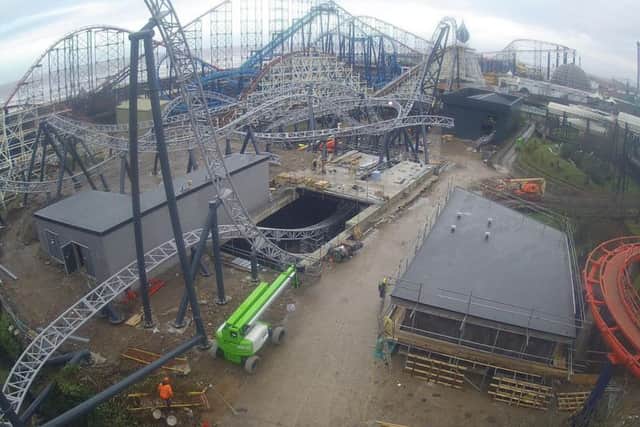 Throwback to the construction of Icon at Blackpool Pleasure Beach