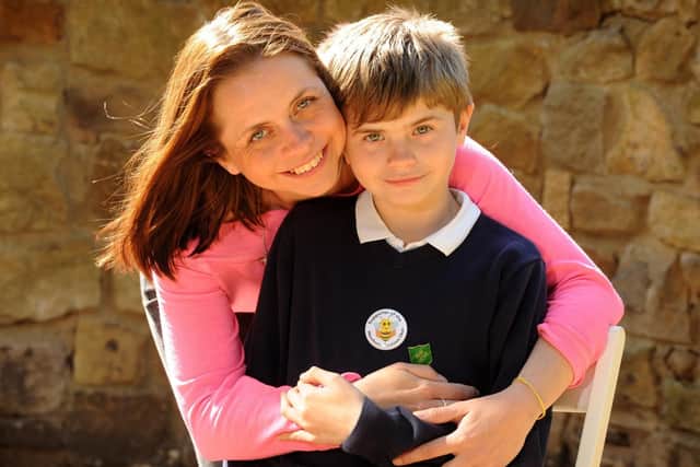 Cath Hill and her son Jake