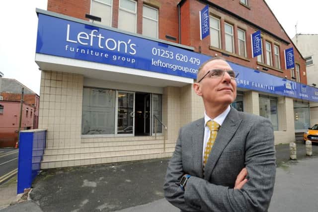 Richard Lefton, owner of Leftons Furniture, is 
angry over roadworks and a lack of support from Blackpool council