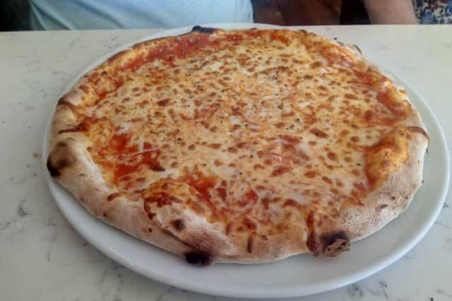 Pizza Margherita at the Villa Italian