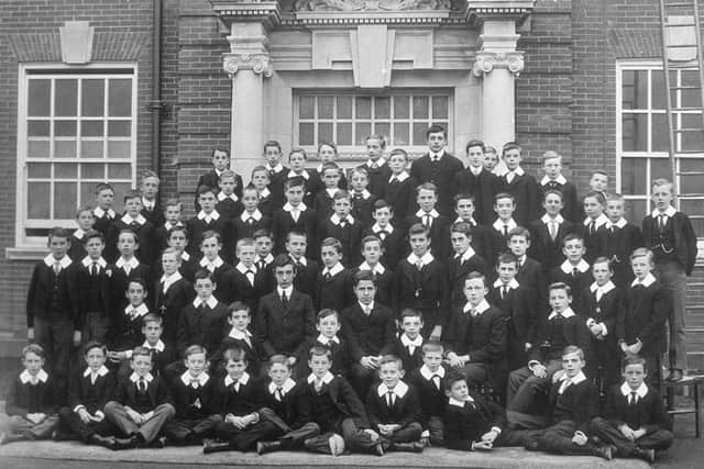 The original intake of boys at King Edward School, in 1908