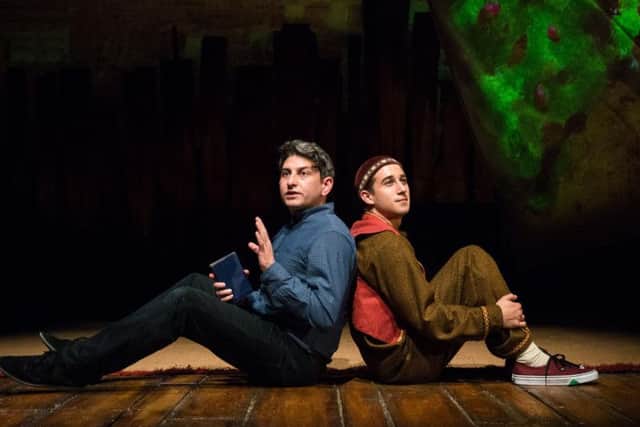 Raj Ghataand Jo Ben Ayed as the boys, Amir and Hassan, in The Kite Runner