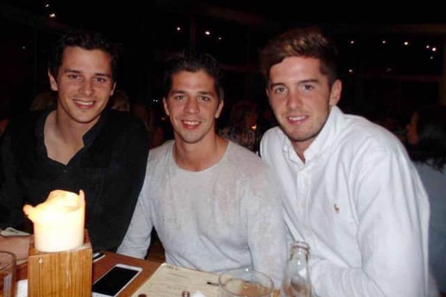 Ben Lester (left) with brothers Adam (centre) and Toby (right)