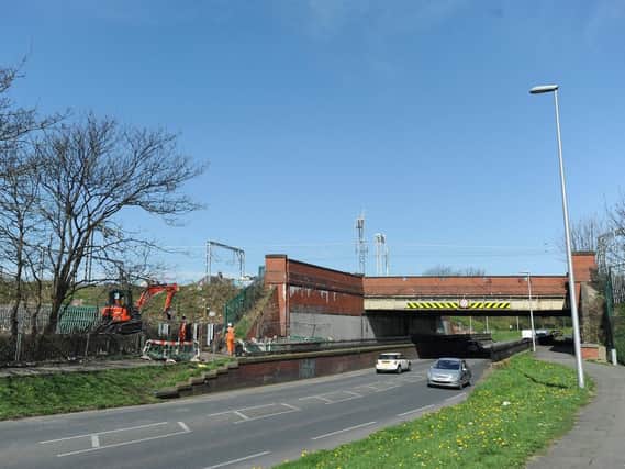 The railway bridge in Devonshire Road