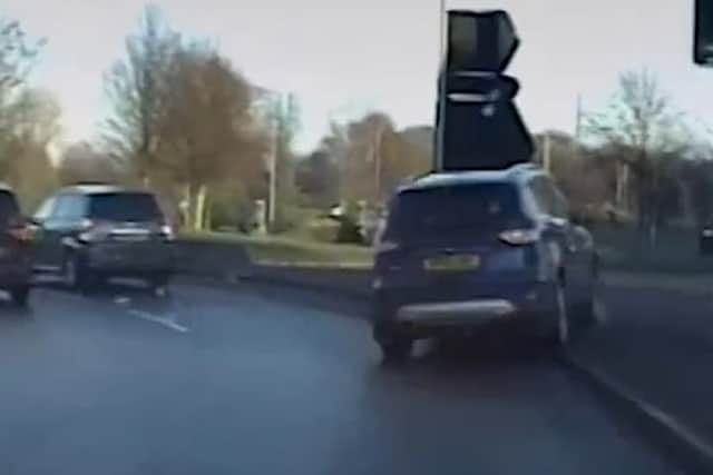 Shocking dashcam footage shows driver leading police on 80mph chase ...